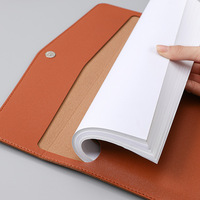 Wholesale A4 B5 A5 A6 Envelope File Folder Executive Business Conference Bags with Custom Logo Leather Document Bags