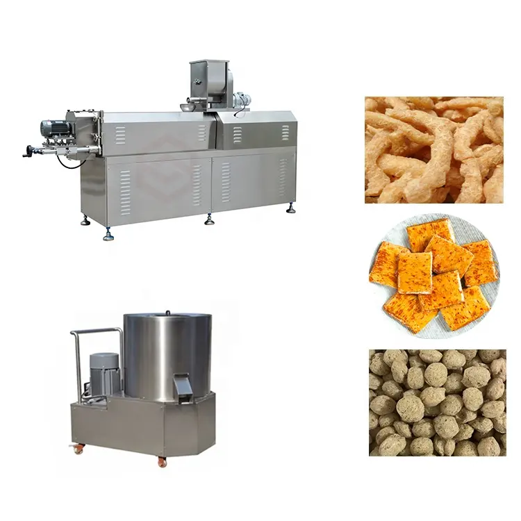 Automatische sojabohnen-protein-produktionsmaschine soja fleisch verarbeitungsmaschine soja-protein-extruder