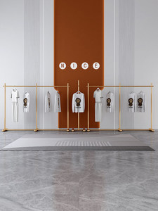 Espositore Verticale per Abbigliamento in Acciaio Inossidabile, Adatto per Negozi di Abbigliamento Femminile, per Scaffali Espositivi - Product Image 1