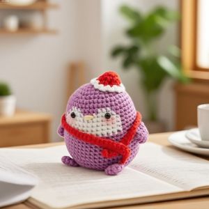 Kit DIY <span class=keywords><strong>de</strong></span> peluche <span class=keywords><strong>de</strong></span> pingüino <span class=keywords><strong>de</strong></span> ganchillo hecho <span class=keywords><strong>a</strong></span> mano Kawaii en tonos morados, suministros completos para manualidades <span class=keywords><strong>Amigurumi</strong></span> con guí<span class=keywords><strong>a</strong></span> <span class=keywords><strong>paso</strong></span> <span class=keywords><strong>a</strong></span> <span class=keywords><strong>paso</strong></span> - Product Image 5