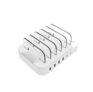 Stations de charge multi-appareils multi-ports, chargeur intelligent pour téléphone <span class=keywords><strong>portable</strong></span>, station de charge universelle <span class=keywords><strong>portable</strong></span> de bureau, 6 ports USB Type C - Product Image 3