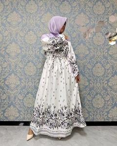 Robes longues Abaya Dubai Kaftan 2023, manches longues, imprimé floral, été, musulman, enveloppe, maxi saree pour femmes - Product Image 3