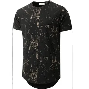 Newest Design Cropped Boxy T Shirt Men Checkered Pattern men's hip hop t-shirt black white Vintage shirts For