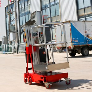 Platform kerja udara hidrolik aluminium tiang tunggal 4-12m, Lift Lift listrik <span class=keywords><strong>Manual</strong></span> dapat digerakkan satu pria - Product Image 6