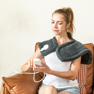Vente en gros de coussin chauffant pour le cou et les épaules 120v, 10 niveaux de chaleur, coussin chauffant électrique avec contrôleur - Product Image 1