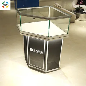 Marble Design Glass Frame Double Lighting Jade Showcase Display Smart Shop Fitting Display