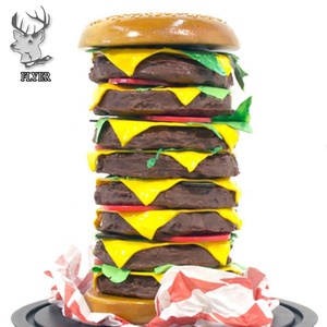 Statua in resina a grandezza naturale per esterni e interni per ristorante e <span class=keywords><strong>giardino</strong></span> in fibra di vetro Hamburger statua arte <span class=keywords><strong>mare</strong></span> per la decorazione artigianale - Product Image 3