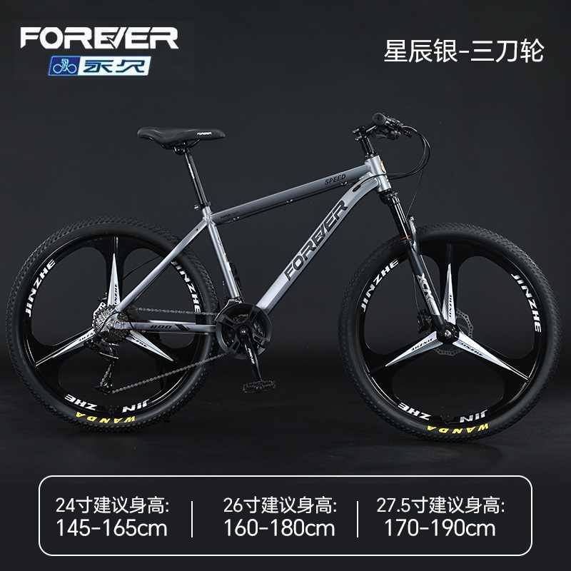 Steel frame - Three-blade wheel - Star Silver [24 speed]