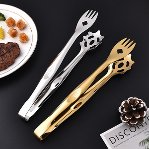 SF26 707 ชุดที่คีบอาหารสแตนเลสสีทอง ทนทาน ใช้ได้ทุกฤดูกาล - Product Image 2