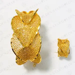 Conjunto de joias banhadas a ouro 18k, conjunto de joias africano, estrela dourada banhada a ouro joias