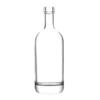 Botellas de vidrio Polo redondeadas de 500ml con tapas de tapón de corcho de 19mm para jugo de fruta, agua mineral, licores, vino, cordiales