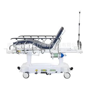 Chariot de transport médical hydraulique Maijie, chariot d'urgence, capacité de charge de 900 lb, utilisation pour gastroscopie, lit chirurgical, réanimation - Product Image 1