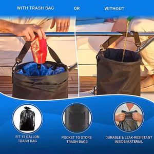 Échantillon Gratuit : Sac Poubelle Marin à Cordon Coulissant pour Yacht et Canoë, Sac de Rangement Pliable et Réutilisable pour Déchets Marins - Product Image 4