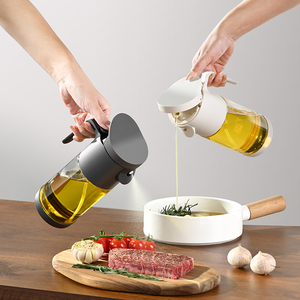Pulvérisateur et distributeur d'huile 2-en-1 pour la <span class=keywords><strong>cuisine</strong></span>, 550 ml, en verre, pour huile d'olive, vaporisateur anti-goutte, compatible lave-vaisselle - Product Image 5