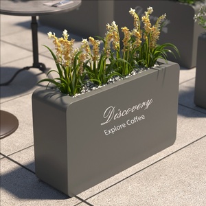Jiahehou Bac de plantation carré pour jardin, style crème, bac de plantation exclusif pour les cafés - Product Image 6