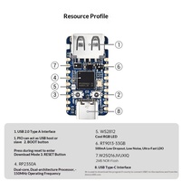 Mini Placa de Desarrollo P2350-USB-A para Raspberry Pi RP2350A, Interfaces USB Tipo-C y USB-A, Arquitectura Heterogénea de Doble Núcleo
