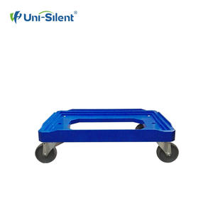 Uni-Silent 150kgs Multiusos Heavy Duty Dollies Moving <span class=keywords><strong>Dolly</strong></span> Cart <span class=keywords><strong>Easy</strong></span> Carry Tote Plataforma de contenedores de plástico OEM - Product Image 6