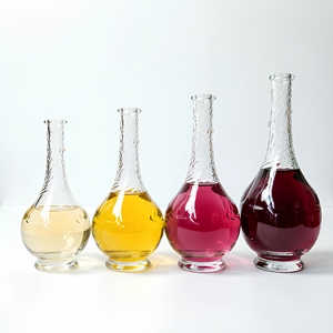 Bouteille <span class=keywords><strong>de</strong></span> Luxe Moderne Gaufrée 250ml en Verre Cristal pour Vodka, Whisky, Brandy avec Bouchon en Verre – Édition 2026 - Product Image 6