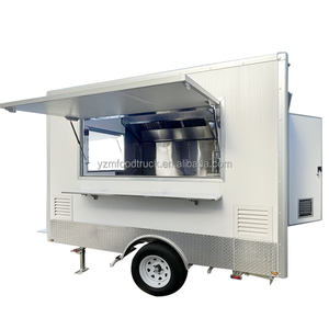 Food Truck Classique pour la Restauration Rapide, Cuisine Extérieure, Remorque avec Équipement de Cuisson, Construction en Aluminium et Fibre de Verre, pour Bonbons et Chips - Product Image 2