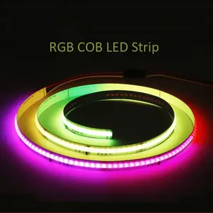 Smart Control RGB Magic Color 10mm 24 Volt Flexible Fiesta Luces Navidenas De Escenario LED COB Strip Light