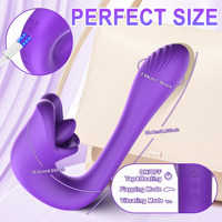 Zungen-Leck-G-Punkt-Klitoris-Stimulator 10-Gang-Vibration Latex IPX7 Wasserdicht USB Wiederaufladbar Silikon-Vibrator für Frauen 40dB