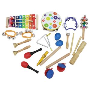 Instruments de percussion Orff, ensemble de 19 pièces, aides pédagogiques musicales de qualité supérieure pour l'éducation préscolaire - Product Image 5