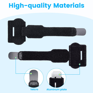 1 Confezione di Correttore per Alluce Valgo con Piastra Metallica Regolabile, Supporto Traspirante e Confortevole per Donne e Uomini - Nero - Product Image 4
