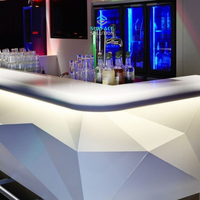 Comptoir de réception/bar de cuisine en pierre composite acrylique de luxe, surface solide pure, écologique et résistant à l'eau – Vente directe usine