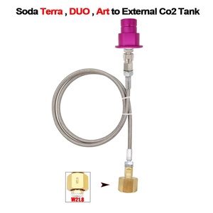 Nouveau tuyau d'air gazeux tressé en acier inoxydable W21.8 CGA320 avec adaptateur à connexion rapide fileté pour réservoir de CO2 externe 1,5 m OEM Garantie 1 an - Product Image 2