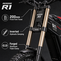 Moto tout-terrain électrique 10 kW, 72 V, 120 km d'autonomie, avec écran TFT de 2 pouces, directement de l'usine