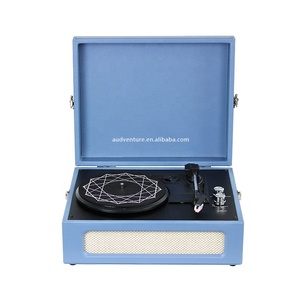 Gramófono de alta calidad, <span class=keywords><strong>tocadiscos</strong></span> antiguo, reproductor de registro de dientes azul, teléfono móvil portátil, productos lujosos - Product Image 4