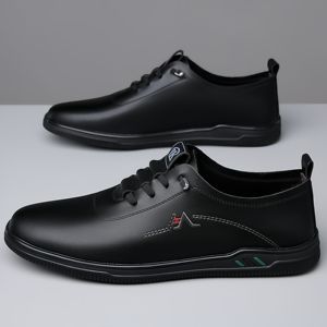 Chaussures de créateur haut de gamme American Cup pour hommes, baskets en cuir véritable, style course et marche, baskets en cuir patchwork - Product Image 4