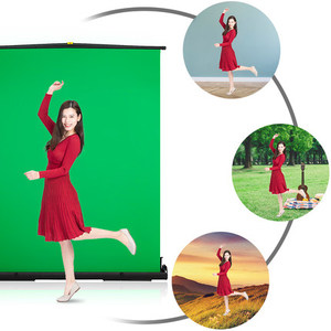 Projecteur de traction manuel en hausse de sol Chromakey Cromakey Chroma Key Background Fond d'<span class=keywords><strong>écran</strong></span> vert - Product Image 2