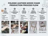 Silla de comedor plegable de madera de caucho con estructura en X, asiento tapizado a rayas y diseño de cascada, sillón de estilo rústico, OEM, MOQ bajo, personalizable