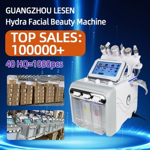Appareil de nettoyage du visage multifonctionnel 6 en 1 Hydro Dermabrasion Aqua Peeling Machine H2O2 avec prise US - Product Image 5