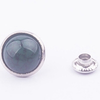 Tachuelas Decorativas de 10mm con Diseño de Hongo en Turquesa Sintética, Remaches de Doble Cara para Manualidades, Costura y Accesorios para Bolsos