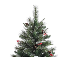 Vente en gros 7ft décoration de noël épais PVC + PE arbre de noël artificiel support en métal pommes de pin baies Natal AlberoDe Navidad