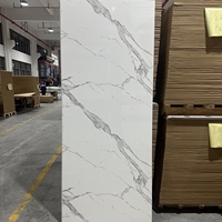 Panneau mural en vinyle PVC de 10mm creux en marbre imperméable de haute qualité pour salle de bain, zone humide