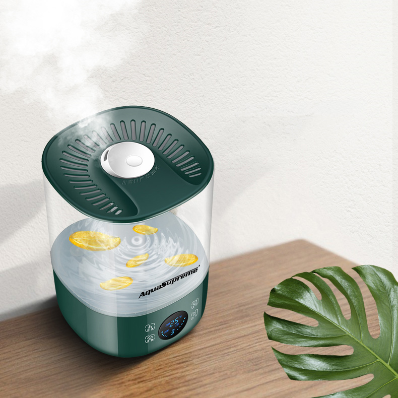 4.5L Large Capacity Ultrasonic Cool Mist Humidifier Quiet Adjustable Mist Smart-Touch Screen Air Humidifier for Home Desk