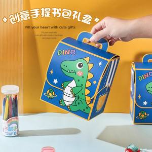 Scatola regalo per bambini scatola vuota per snack per caramelle zaino scatola per timbri portatili per imballaggi alimentari realizzati in cartone resistente - Product Image 6