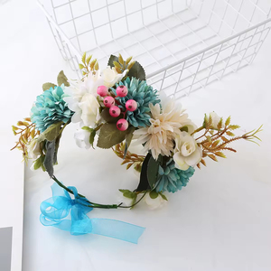Diadema <span class=keywords><strong>de</strong></span> <span class=keywords><strong>Flores</strong></span> Artificiales Económica para Playa, Diadema Decorativa Ajustable para Niña, Guirnalda <span class=keywords><strong>de</strong></span> <span class=keywords><strong>Flores</strong></span> para el Cabello, Corona <span class=keywords><strong>de</strong></span> <span class=keywords><strong>Flores</strong></span> - Product Image 2