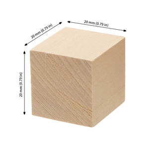 Petits cubes de bois naturel non finis, blocs en bois carrés pour projets artistiques DIY, décoration artisanale, fournitures pour fêtes - Product Image 2
