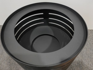 Yoho Hiện Đại Vòng 23 Inch Mô Hình Rỗng Không Khói Hố Lửa Với Nắp Tre Ngoài Trời Cháy Hố Với Thép Không Gỉ Đốt Phòng - Product Image 5