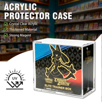 Vente directe du fabricant, boîte de protection en acrylique anti-UV ETB, boîte de protection pour Elite Trainer Box PTCG avec couvercle magnétique pour l'affichage