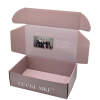 Hersteller Luxus-Hochzeitsgeschenkverpackung Beige-Rosa Caja Misteriosa Papier-Schuhverpackung Versandkarton PR-Werbung Versandboxen