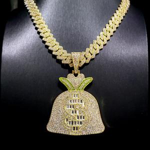 Nuevo Collar Hip Hop de Gengar para Hombre, Colgante de Monstruo Pequeño Élfico con Cuerda, Aleación de Circonio, Ideal para Bodas, Compromisos, Fiestas y Aniversarios - Product Image 1