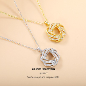 Fashion Jewelry Set Geometric Pendant <b>Necklace</b> Copper Alloy Micro Insert Party Wear - Product Image 1