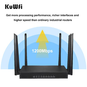 KuWFi-Routeur industriel double bande à coque métallique 1200Mbps, 4G, double modem avec double <span class=keywords><strong>carte</strong></span> <span class=keywords><strong>SIM</strong></span> <span class=keywords><strong>multi</strong></span>-<span class=keywords><strong>SIM</strong></span>, prise en charge de la fonction sans fil 5G - Product Image 2