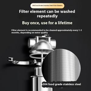 Grande flusso 304 acciaio inox Pre-filtro per tutta la casa manuale depuratore di acqua di rubinetto per il centro domestico depuratori d'acqua - Product Image 4