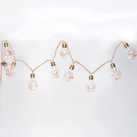 Lumière LED à piles avec ampoule en plastique, décoration de fleurs séchées, lumières LED pour décoration de mariage